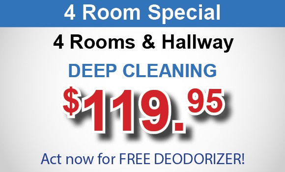 4 room carpet cleaning special